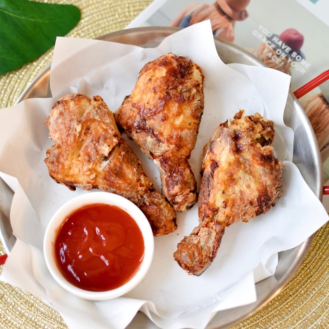 Low calorie oil-free fried chicken