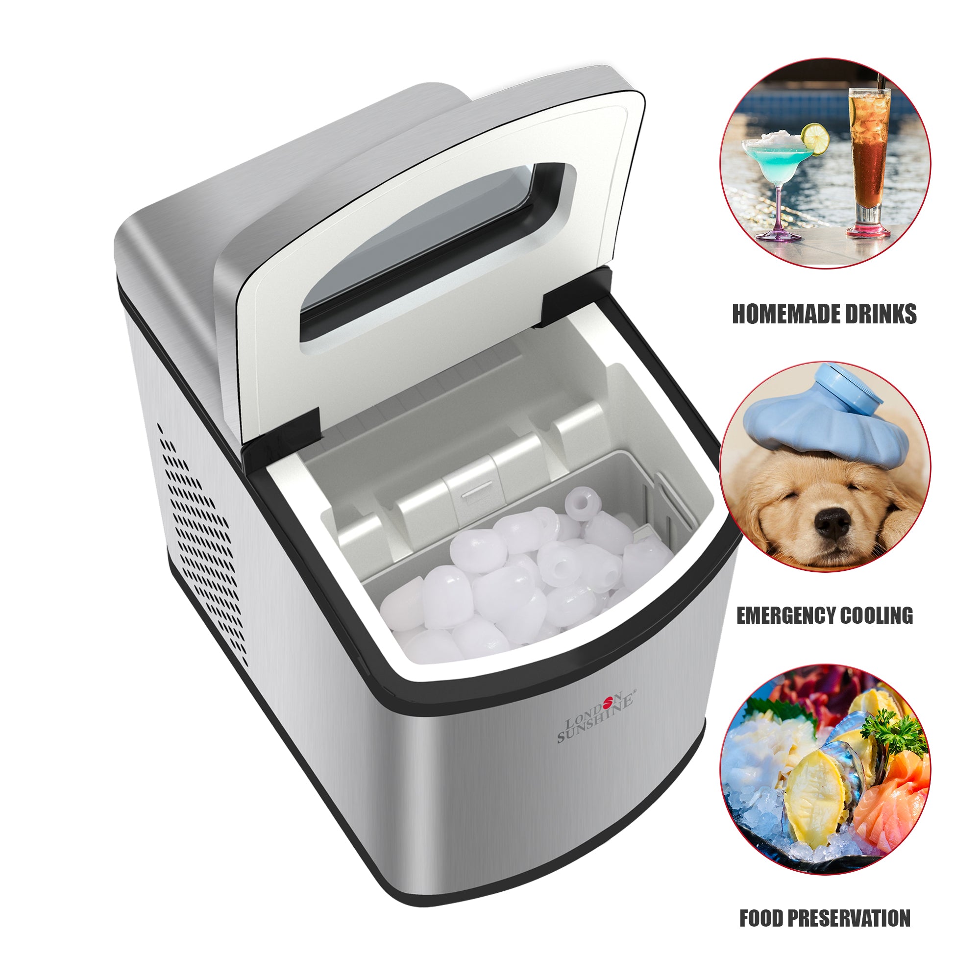 London Sunshine Ice Maker -26lbs Cap