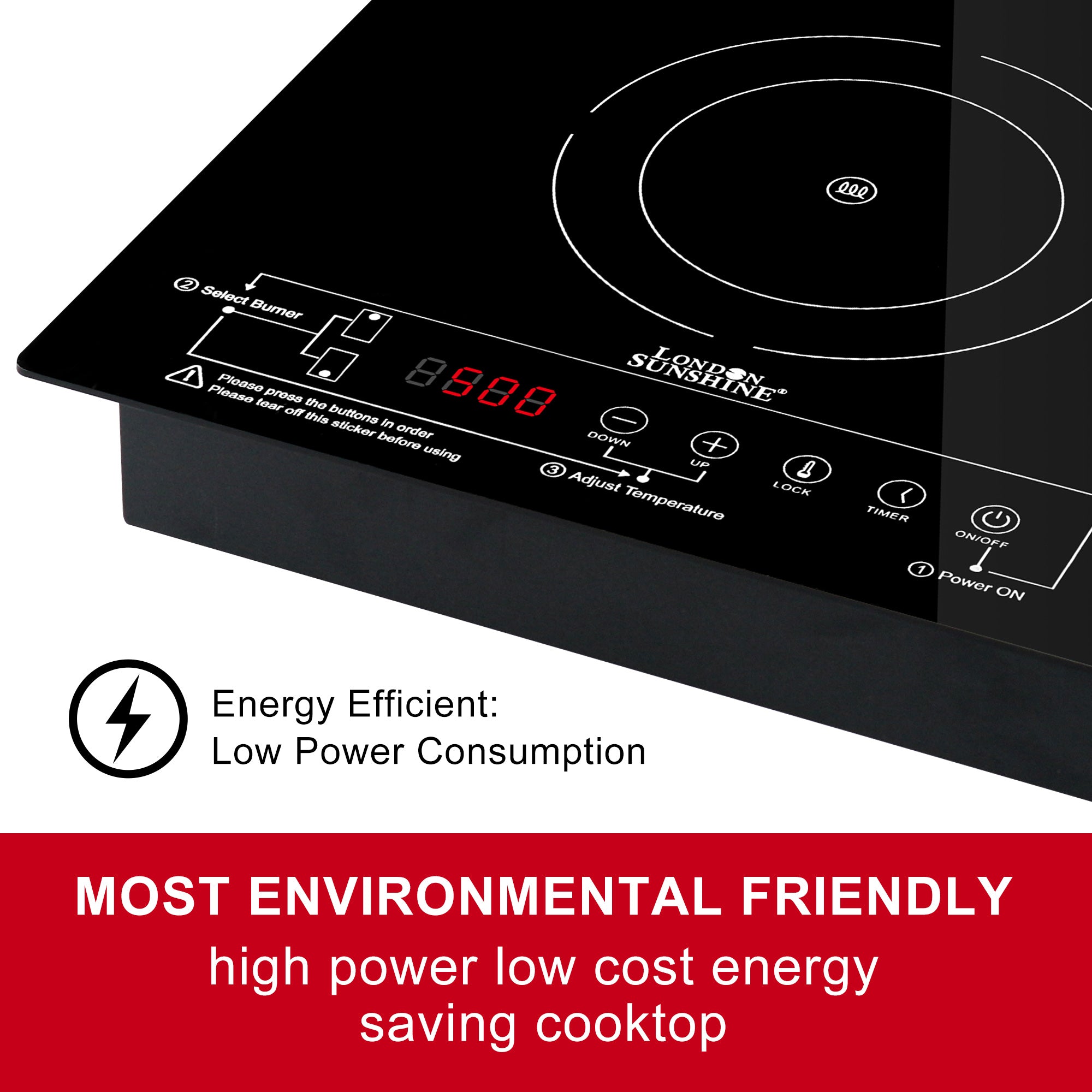 London Sunshine Induction Cooktop - Dual Vertical Mount