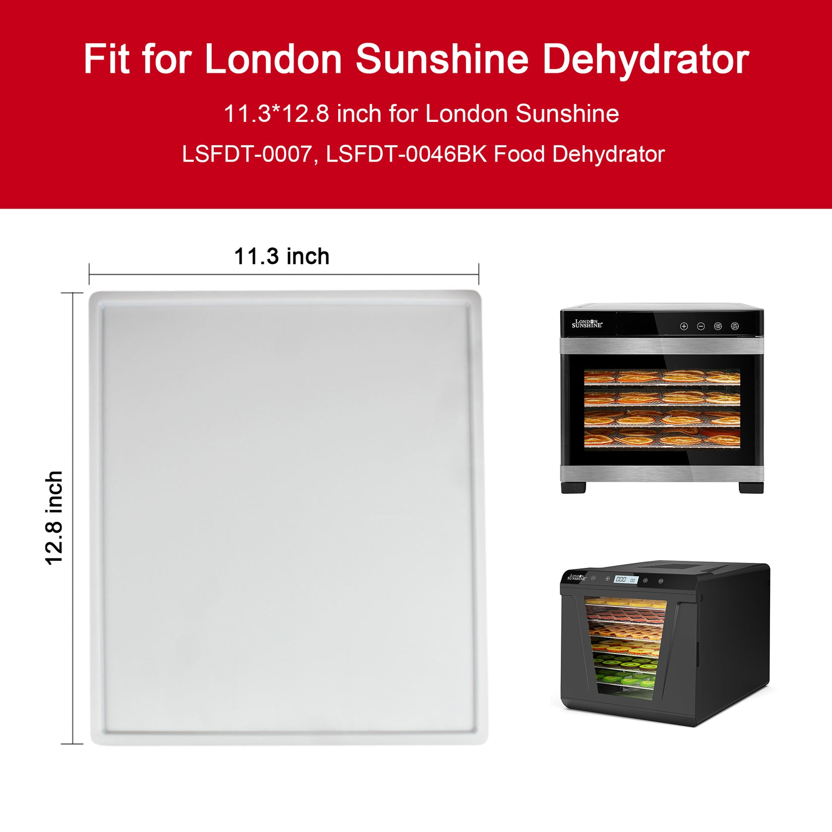 London Sunshine Food Dehydrator Fruit Leather Tray - 5PCS